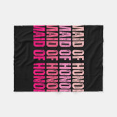 Trauzeugin Bridge Squad I Crew Rosa Bachelore Fleecedecke (Vorderseite (Horizontal))