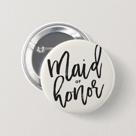 Trauzeugin Brush Script Brautparty Hochzeit Button (Vorne & Hinten)