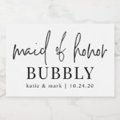 Trauzeugin Bubbly Mini Sparkling Schaumweinetikett (Einzelnes Label)