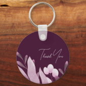 Trauzeugin Burgundy Big Blätter Hochzeitsgeschenk Schlüsselanhänger (Rückseite)