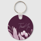 Trauzeugin Burgundy Big Blätter Hochzeitsgeschenk Schlüsselanhänger (Rückseite)