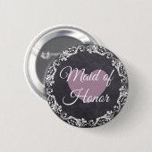 Trauzeugin Chalkboard Style Junggeselinnen-Abschie Button (Vorne & Hinten)