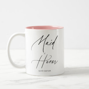 Trauzeugin Chic Script Zweifarbige Tasse