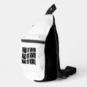 Trauzeugin Compact Schwarz-weiß Crossbody Bag (Rechte Ecke)