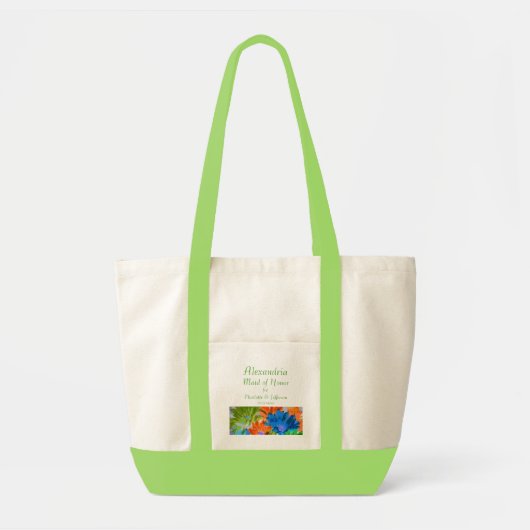 "Trauzeugin" - Crazy Daisies Tragetasche (Vorne)