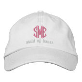 Trauzeugin Custom Wedding Monogram Baseball Cap Bestickte Baseballkappe (Vorderseite)