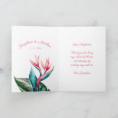 Trauzeugin Danke, Bird of Paradise Dankeskarte (Innenseite)