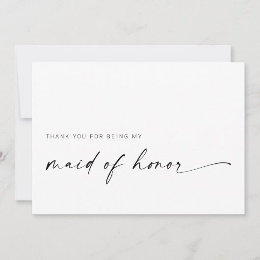 Trauzeugin Danke Karte | Modernes Minimalistisch (Vorderseite)