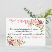 Trauzeugin Dankeskarte (Stehend Vorderseite)