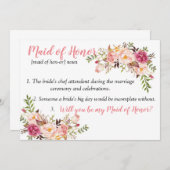 Trauzeugin Dankeskarte (Vorne/Hinten)