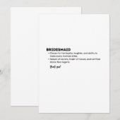 Trauzeugin Definitionskarte – Lustig & Herzlich Tr Dankeskarte (Vorne/Hinten)