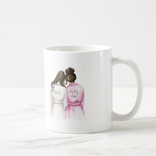 Trauzeugin? DK-Br-langes Braut-Br-Brötchen-Mädchen Kaffeetasse (Rechts)