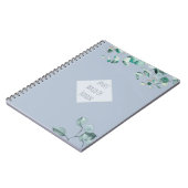 Trauzeugin Dusty Blue Eucalyptus Personalisiert Notizblock (Linke Seite)