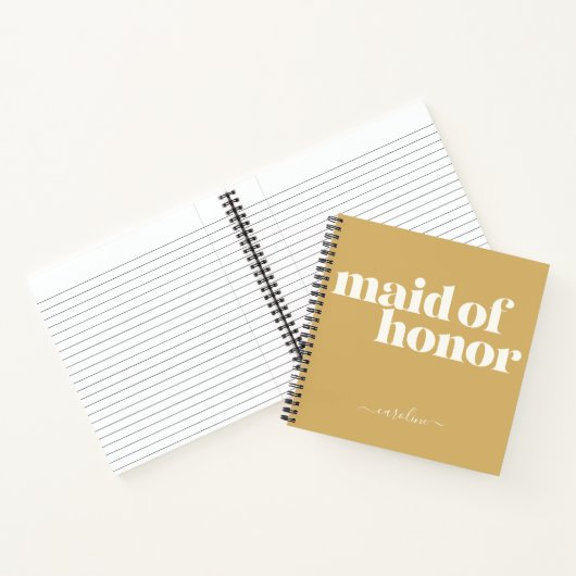 Trauzeugin Einfache Minimalistische Bezeichnung Se Notizblock (Innenseite)