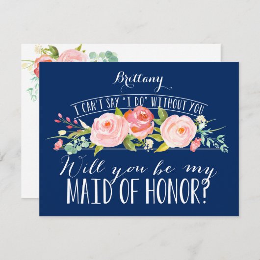 Trauzeugin Einladung (Vorne/Hinten)