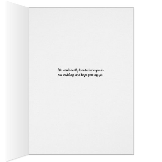 Trauzeugin Einladung mit Fantasy Bride (Innen (Rechts))