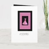 Trauzeugin Einladung PINK Kleid Petal Trim (Rückseite)