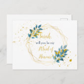 Trauzeugin Einladung Postkarte Brautparty (Vorne/Hinten)