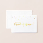 Trauzeugin Elegant Confetti Folienkarte (Vorderseite mit Umschlag)