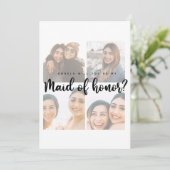 Trauzeugin Foto Collage Vorschlag Flat Card (Stehend Vorderseite)