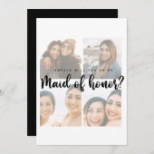 Trauzeugin Foto Collage Vorschlag Flat Card (Vorne/Hinten)