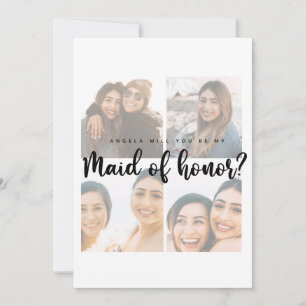 Trauzeugin Foto Collage Vorschlag Flat Card