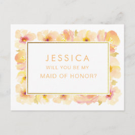 Trauzeugin für Apricot Peach Postkarte