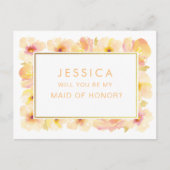 Trauzeugin für Apricot Peach Postkarte (Vorderseite)