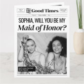 Trauzeugin für Fun Wedding Newspaper Karte (Vorderseite)