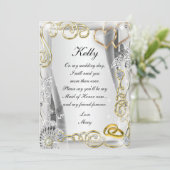 Trauzeugin für Hochzeiten und Hörspiele Einladung (Stehend Vorderseite)