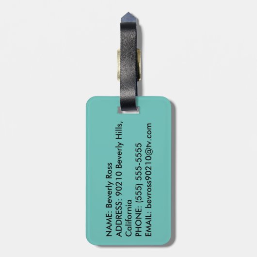 Trauzeugin Gepäckanhänger (Rückseite vertikal)