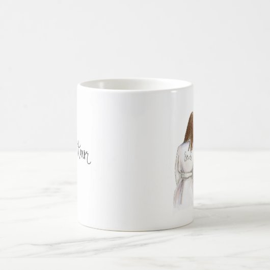 Trauzeugin-Geschenk-brünette Braut-brünettes Kaffeetasse (Mittel)