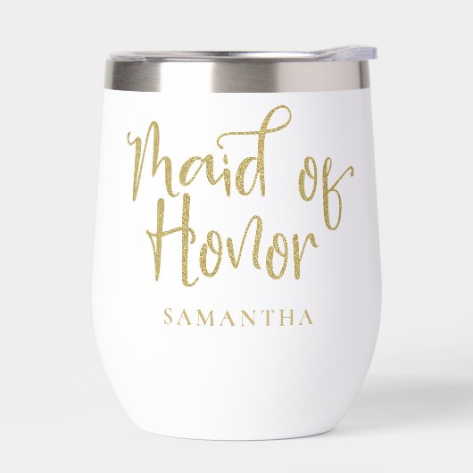 Trauzeugin Geschenk Name Gold und Schwarz (Links)