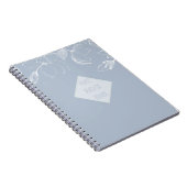 TRAUZEUGIN GIFT Dusty Blue White Magnolias Notizblock (Rechte Seite)