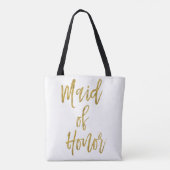 Trauzeugin Gold Wedding Bag Tasche (Rückseite)