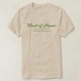 Trauzeugin Green Beige Wedding Party Outfit T-Shirt