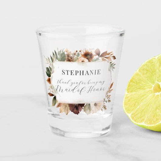 Trauzeugin Herbst Herbstwochenende Schnapsglas (Vorderseite)