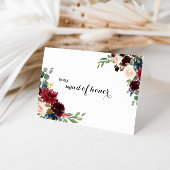 Trauzeugin Herbst Rustikales Burgund Danke