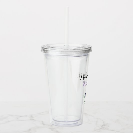 Trauzeugin Junggeselinnen-Abschied Hochzeit Lila Acryltrinkbecher (Rechts)