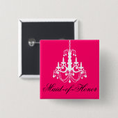 Trauzeugin-Junggeselinnen-Abschieds-Knopf Button (Vorne & Hinten)