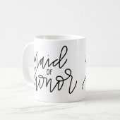 Trauzeugin-Kalligraphie-Tasse Kaffeetasse (Vorderseite Links)