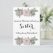 Trauzeugin Karte (Stehend Vorderseite)