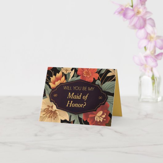 Trauzeugin Karte (Orchidee)