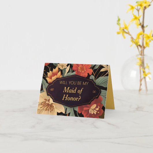 Trauzeugin Karte (Gelbe Blume)