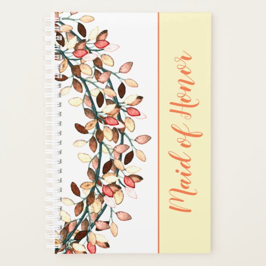 Trauzeugin Korallenname Zweigstelle Custom Planer (Vorderseite)