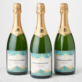 Trauzeugin lädt Bubbly Champagne, Prosecco ein Schaumweinetikett (Flaschen)