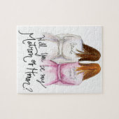 Trauzeugin? Langes Mädchen der Puzzle (Horizontal)