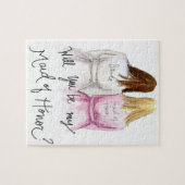 Trauzeugin? Langes Mädchen Puzzlespiel-Br-lange Puzzle (Horizontal)