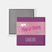 Trauzeugin Magenta Magnet (Vorderseite/Rückseite)