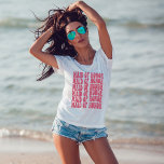 Trauzeugin Magenta Matching Brautparty T-Shirt<br><div class="desc">Suchen Sie das passende Outfit für den Junggeselinnen-Abschied? Gruppieren Sie sich mit Ihren Freundinnen und wählen Sie passende T - Shirt für Sie alle aus! Diese magentafarbenen Trauzeugin-Shirts sind perfekt für einen unterhaltsamen, entspannten Junggeselinnen-Abschied. Wählen Sie aus verschiedenen Junggeselinnen-Abschied-Themen, um inspiriert zu werden. Egal ob Sie am Strand oder in...</div>